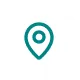 Green location pin icon on a white background.